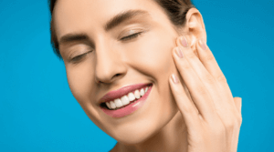 woman smiling after having teeth whitening