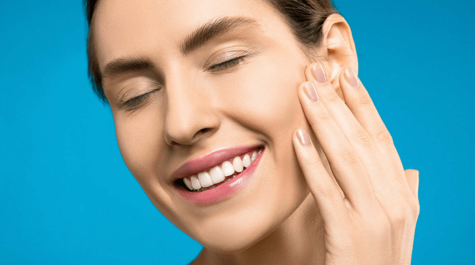 woman smiling after having teeth whitening